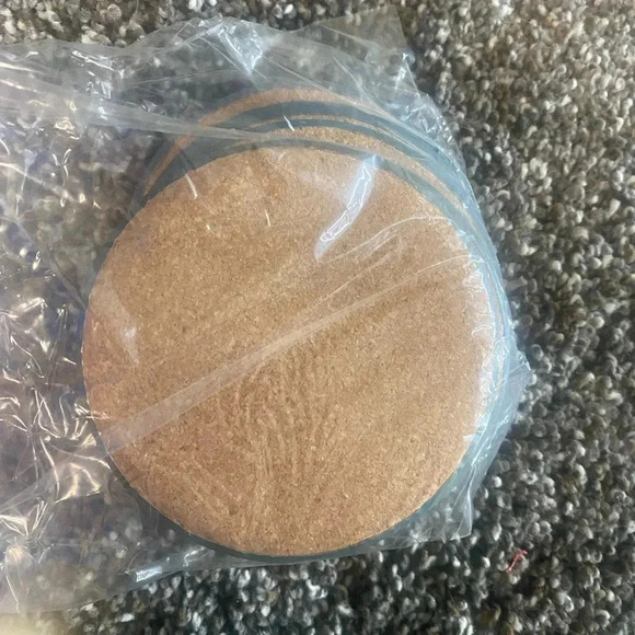 Vintage Tin Teddy Bear In Hat Coasters Cork Back Set Of 6- New In Box - Picture 3 of 5